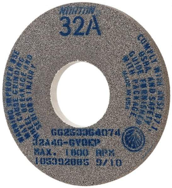 Norton - 14" Diam x 5" Hole x 1" Thick, G Hardness, 46 Grit Surface Grinding Wheel - Aluminum Oxide, Type 1, Coarse Grade, 1,800 Max RPM, Vitrified Bond, No Recess - Caliber Tooling