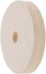 Value Collection - 3" Diam x 1/2" Thick Unmounted Buffing Wheel - 1 Ply, Polishing Wheel, 1/2" Arbor Hole, Medium Density - Caliber Tooling