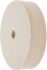 Value Collection - 4" Diam x 1" Thick Unmounted Buffing Wheel - 1 Ply, Polishing Wheel, 1/2" Arbor Hole, Soft Density - Caliber Tooling