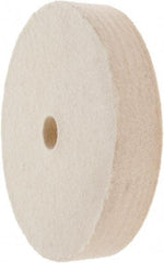 Value Collection - 4" Diam x 3/4" Thick Unmounted Buffing Wheel - 1 Ply, Polishing Wheel, 1/2" Arbor Hole, Hard Density - Caliber Tooling