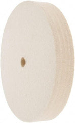 Value Collection - 6" Diam x 1" Thick Unmounted Buffing Wheel - 1 Ply, Polishing Wheel, 1/2" Arbor Hole, Medium Density - Caliber Tooling