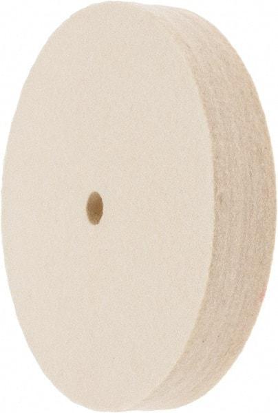 Value Collection - 6" Diam x 1" Thick Unmounted Buffing Wheel - 1 Ply, Polishing Wheel, 1/2" Arbor Hole, Soft Density - Caliber Tooling