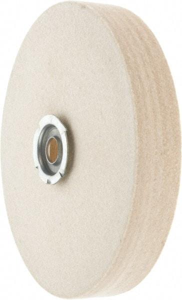 Value Collection - 6" Diam x 1" Thick Unmounted Buffing Wheel - 1 Ply, Polishing Wheel, 1" Arbor Hole, Hard Density - Caliber Tooling