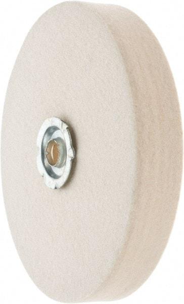 Value Collection - 6" Diam x 1" Thick Unmounted Buffing Wheel - 1 Ply, Polishing Wheel, 1" Arbor Hole, Medium Density - Caliber Tooling