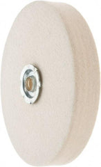 Value Collection - 6" Diam x 1" Thick Unmounted Buffing Wheel - 1 Ply, Polishing Wheel, 1" Arbor Hole, Medium Density - Caliber Tooling