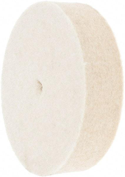 Made in USA - 2" Diam x 1/2" Thick Unmounted Buffing Wheel - 1 Ply, Polishing Wheel, 1/2" Arbor Hole, Hard Density - Caliber Tooling