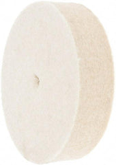 Made in USA - 2" Diam x 1/2" Thick Unmounted Buffing Wheel - 1 Ply, Polishing Wheel, 1/2" Arbor Hole, Hard Density - Caliber Tooling