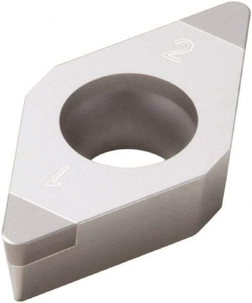 Seco - DCGW32.50.5 Grade CBN200 PCBN Turning Insert - Uncoated, 55° Diamond, 3/8" Inscr Circle, 5/32" Thick, 0.0079" Corner Radius - Caliber Tooling