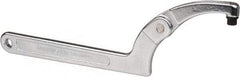 Paramount - 4-1/2" to 6-1/4" Capacity, Adjustable Pin Spanner Wrench - 12-1/8" OAL, 3/8" Hook Pin Height - Caliber Tooling