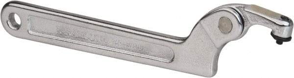 Paramount - 3/4" to 2" Capacity, Adjustable Pin Spanner Wrench - 6-3/8" OAL, 1/8" Hook Pin Height - Caliber Tooling