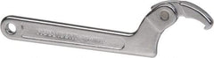 Paramount - 1-1/4" to 3" Capacity, Adjustable Pin Spanner Wrench - 8-1/8" OAL, 5/32" Hook Pin Height - Caliber Tooling