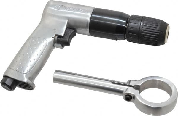 Ingersoll-Rand - 1/2" Reversible Keyless Chuck - Pistol Grip Handle, 500 RPM, 4 CFM, 0.5 hp, 90 psi - Caliber Tooling