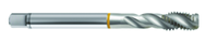 9/16-18 2B 3-Flute Cobalt Yellow Ring Semi-Bottoming 40 degree Spiral Flute Tap-Bright - Caliber Tooling