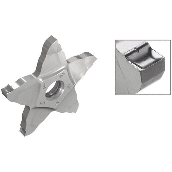 Iscar - 34L150PENTA PB Grade IC908, 1.5mm Cutting Width Carbide Grooving Insert - Left Hand, 0.07mm Corner Radius, TiAlN Finish - Caliber Tooling