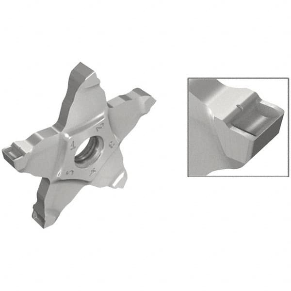 Iscar - 34L150C0PENTA C Grade IC908, 1.5mm Cutting Width Carbide Grooving Insert - Left Hand, 0.07mm Corner Radius, TiAlN Finish - Caliber Tooling