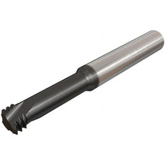 Iscar - 5/16-24 UNF, 0.2598" Cutting Diam, 3 Flute, Solid Carbide Helical Flute Thread Mill - Internal Thread, 17mm LOC, 64mm OAL, 8mm Shank Diam - Caliber Tooling