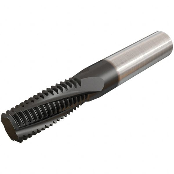 Iscar - G1-11 BSP, 0.6299" Cutting Diam, 4 Flute, Solid Carbide Helical Flute Thread Mill - Internal/External Thread, 1-1/2" LOC, 105mm OAL, 16mm Shank Diam - Caliber Tooling