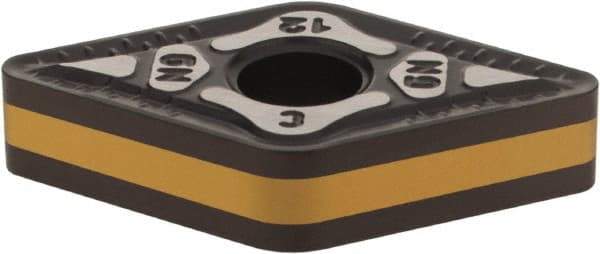 Iscar - DNMG433 GN Grade IC8250 Carbide Turning Insert - TiCN/Al2O3/TiN Finish, 55° Diamond, 1/2" Inscr Circle, 3/16" Thick, 3/64" Corner Radius - Caliber Tooling