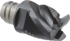 Iscar - MM EFS-CF Grade IC908 Carbide End Milling Tip Insert - TiAlN Finish, 4 Flutes, 12.7mm Cutting Diam, 9.5mm Depth of Cut, 16.5mm Extension, 38° Helix - Caliber Tooling