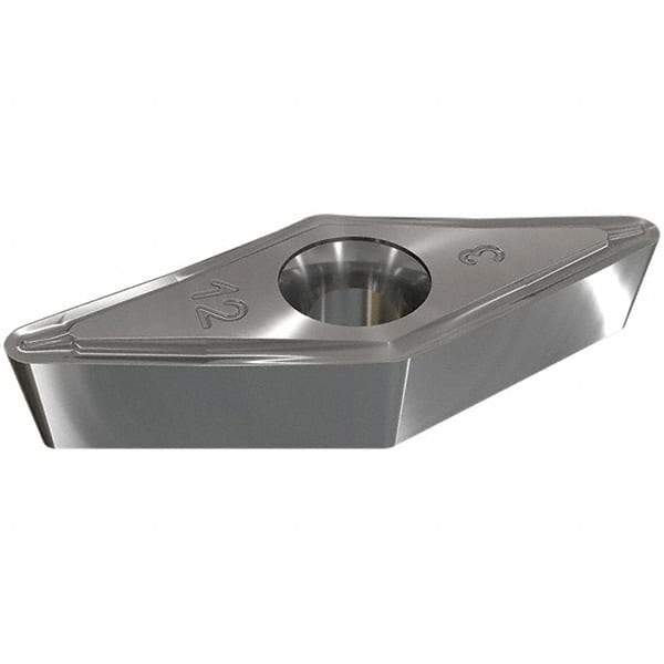 Iscar - VCMT333 SM Grade IC907 Carbide Turning Insert - TiAlN Finish, 35° Diamond, 3/8" Inscr Circle, 3/16" Thick, 3/64" Corner Radius - Caliber Tooling