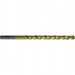 Taper Length Drill Bit: 0.1378″ Dia, 130 ° TiN Finish, RH Cut, Straight Shank, Series 669