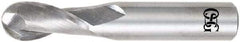 OSG - 22mm Diam, 38mm LOC, 2 Flute Solid Carbide Ball End Mill - TiAlN Finish, Single End, 102mm OAL, 22mm Shank Diam, Spiral Flute - Caliber Tooling