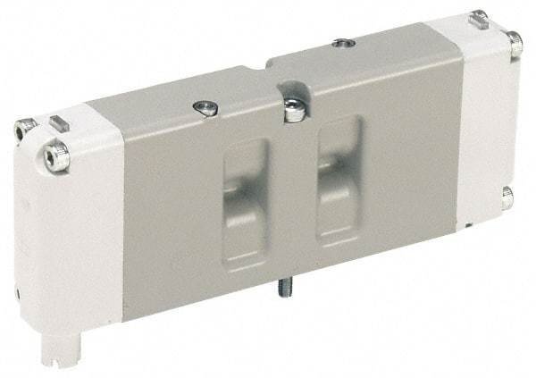 Parker - Double Solenoid 3 Position, Aluminum Solenoid Valve - Pressure Center Open, 145 Max PSI, Buna-N Seal - Caliber Tooling