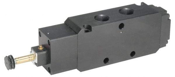 Parker - 1/2" NPT Port, Single Solenoid, 2 Position Valveless Coil, Aluminum Solenoid Valve - Normally Open Through Ports 1 & 2, 145 Max PSI, Buna-N Seal - Caliber Tooling