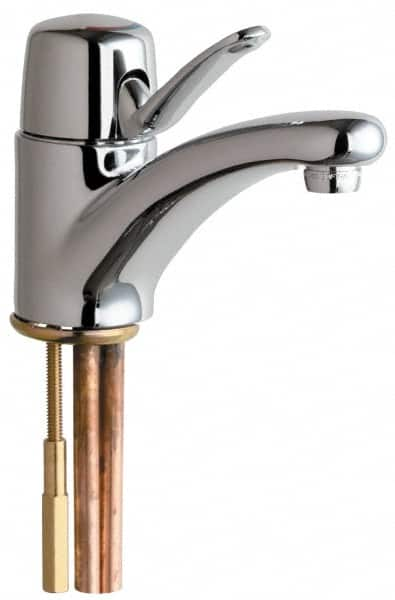 Chicago Faucets - Single Handle, Deck Mounted, Single Hole Bathroom Faucet - Ceramic Mixing Cartridge, No Drain, Integral Spout - Caliber Tooling