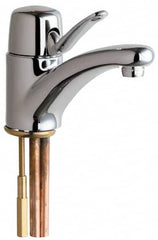 Chicago Faucets - Single Handle, Deck Mounted, Single Hole Bathroom Faucet - Ceramic Mixing Cartridge, No Drain, Integral Spout - Caliber Tooling