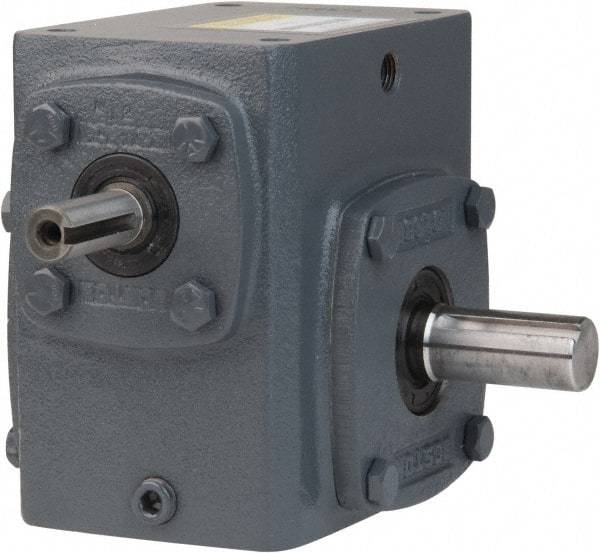 Boston Gear - 2.06 Centerline Distance, 50:1, 35 RPM Output, 0.66 Input Horsepower, 857 Lbs. Max Torque, Speed Reducer - Part No. 721-50-J, 5/8" Shaft Diam, Single Shaft Right, 4.34" High - Caliber Tooling