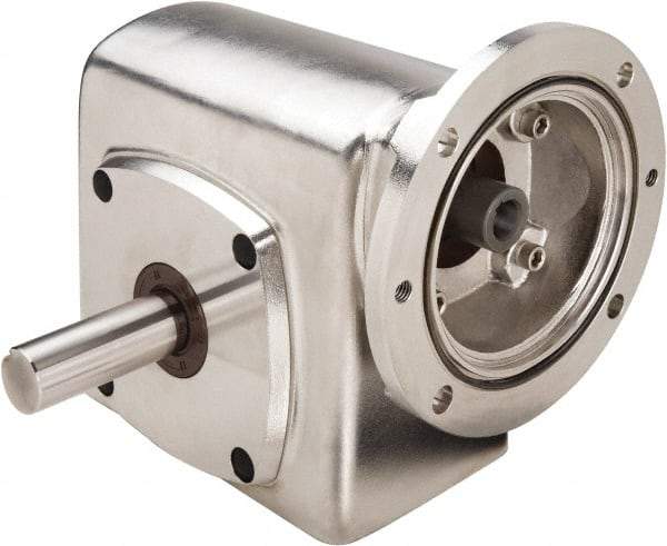 Boston Gear - 1-3/4 Centerline Distance, 50:1, 35 RPM Output, 0.44 Input Horsepower, 573 Lbs. Max Torque, Speed Reducer - Part No. SSF71850KB5GS, Single Shaft Left, 5/8" Bore, 3.81" High, 56C NEMA - Caliber Tooling