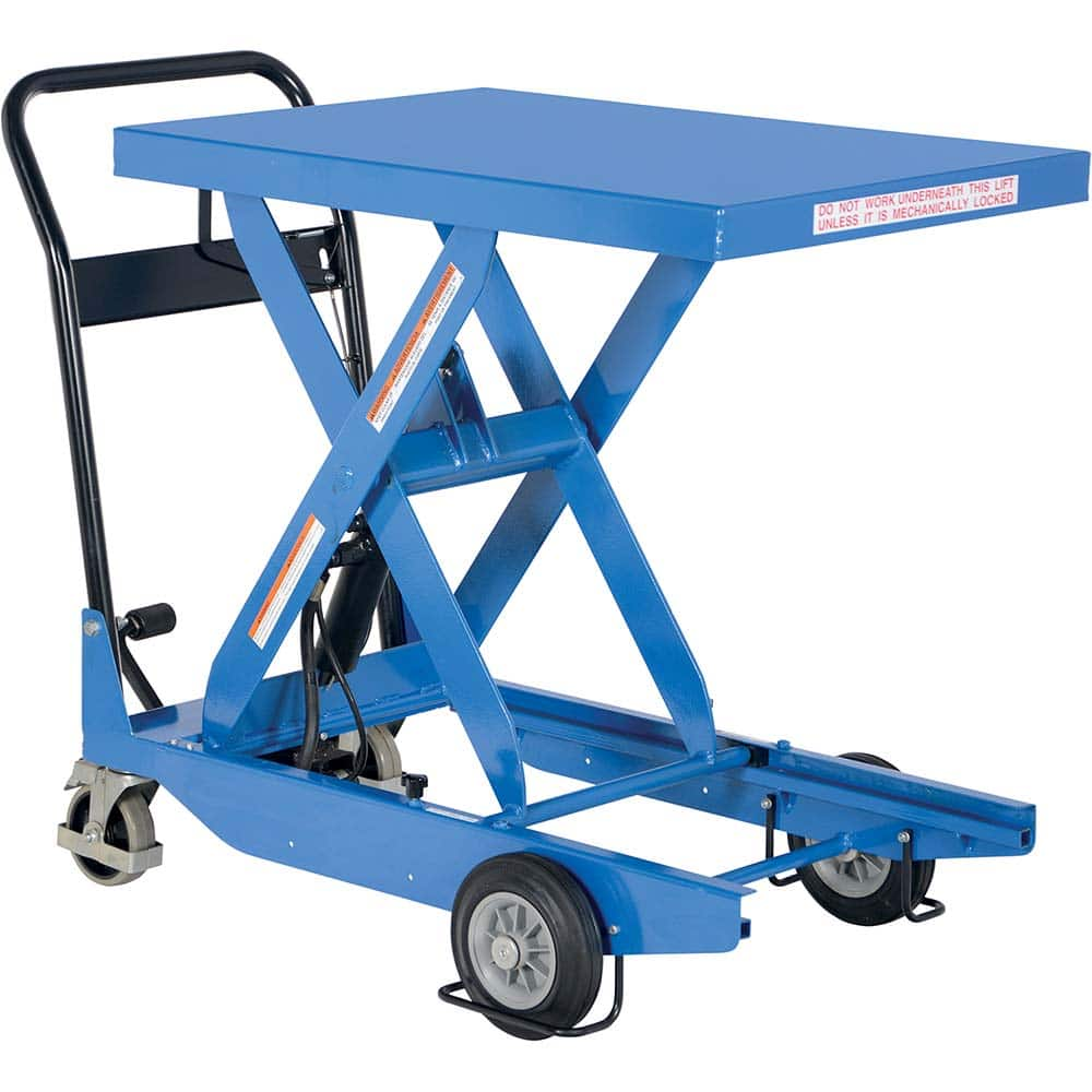 Vestil - Lifting Tables; Type: Scissor Cart ; Lift Style: Scissor ; Style: Foot Pump ; Load Capacity (Lb.): 1000.000 ; Minimum Height (Inch): 13-1/8 ; Lift Height (Inch): 36-3/8 - Exact Industrial Supply