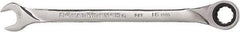 GearWrench - 16mm 12 Point Combination Wrench - 10.24" OAL, Steel, Full Polish Finish - Caliber Tooling