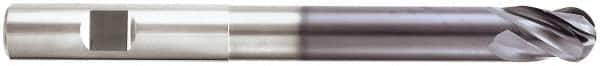 Niagara Cutter - 1/2", 4 Flute, Single End, Solid Carbide, 0.03" Corner Radius End Mill - 4" OAL, Right Hand Flute, 5/8" LOC, Right Hand Cut, 2-1/8" Extended Reach - Caliber Tooling