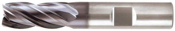 Niagara Cutter - 1", 2" LOC, 1" Shank Diam, 5" OAL, 4 Flute, Solid Carbide Square End Mill - Single End, AlCrN Finish, Spiral Flute, Variable° Helix, Centercutting, Right Hand Cut, Right Hand Flute, Series STS430 - Caliber Tooling