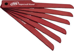 Ingersoll-Rand - 4" Long x 1/2" Thick, Bi-Metal Reciprocating Saw Blade - Scroll Profile, 10 to 14 TPI, Toothed Edge - Caliber Tooling