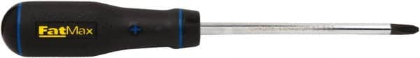 Stanley - #3, 11" OAL, Standard Phillips Screwdriver - 6" Blade Length, Round Shank, Ergonomic Handle - Caliber Tooling