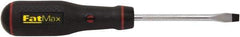 Stanley - 225mm OAL Standard Slotted Screwdriver - 100mm Blade Length, Round Shank, Ergonomic Handle - Caliber Tooling