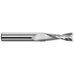 Corner Radius End Mill: 0.031″ Dia, 0.093″ LOC, 0.01″ Radius, 2 Flutes, Solid Carbide 1-1/2″ OAL, 1″ Shank Dia, Helix, Bright/Uncoated, Corner Radius End, Centercutting