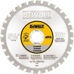 DeWALT - 5-1/2" Diam, 25/32" Arbor Hole Diam, 30 Tooth Wet & Dry Cut Saw Blade - Steel, Crosscutting Action, Standard Round Arbor - Caliber Tooling