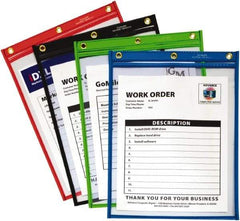 C-LINE - 20 Piece Black, Red, Blue & Green Shop Ticket Holder - 12" High x 9" Wide - Caliber Tooling