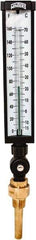 Winters - -15 to 160°F, Industrial Thermometer with Standard Thermowell - 3 Inch Immersion Length, 3-1/2 Inch Stem Length, 17 Inch Long, 3/4 Inch Thread - Caliber Tooling