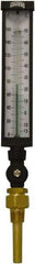 Winters - -15 to 160°F, Industrial Thermometer with Standard Thermowell - 3 Inch Immersion Length, 3-1/2 Inch Stem Length, 17 Inch Long, 3/4 Inch Thread - Caliber Tooling