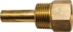 Winters - 4-1/2 Inch Overall Length, 3/4 Inch Thread, Brass Thermowell - 2-1/2 Inch Insertion Length - Caliber Tooling