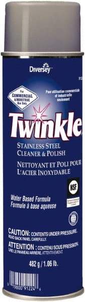 Twinkle - 17 Fluid Ounce Liquid Stainless Steel Cleaner and Polish - Unscented, Aerosol - Caliber Tooling