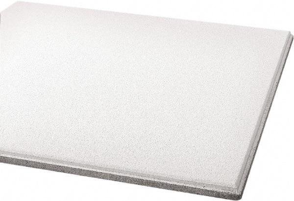 Armstrong World - 24" Long x 24" Wide, Wet-Formed Mineral Fiber Acoustic Ceiling Tile - ASTM E1264 Specification, White - Caliber Tooling