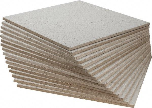 Armstrong World - 24" Long x 24" Wide, Wet-Formed Mineral Fiber Acoustic Ceiling Tile - ASTM E1264 Specification, White - Caliber Tooling