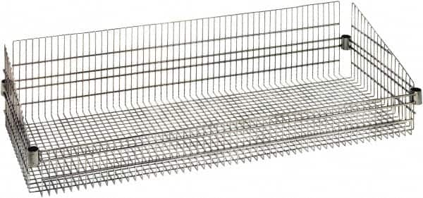 Quantum Storage - Wire Basket Unit - 48" Wide x 24" Deep x 10" High, - Caliber Tooling