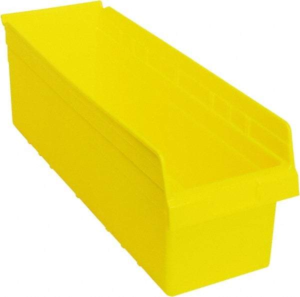 Quantum Storage - 23-5/8" Deep, Yellow Polypropylene Hopper Shelf Bin - 8" High x 8-3/8" Wide x 23-5/8" Long - Caliber Tooling